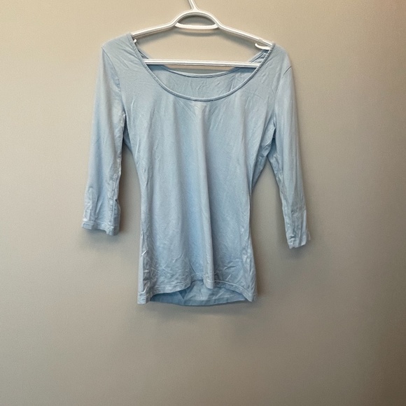 NWOT Halogen Blue quarter sleeve top - Picture 5 of 5
